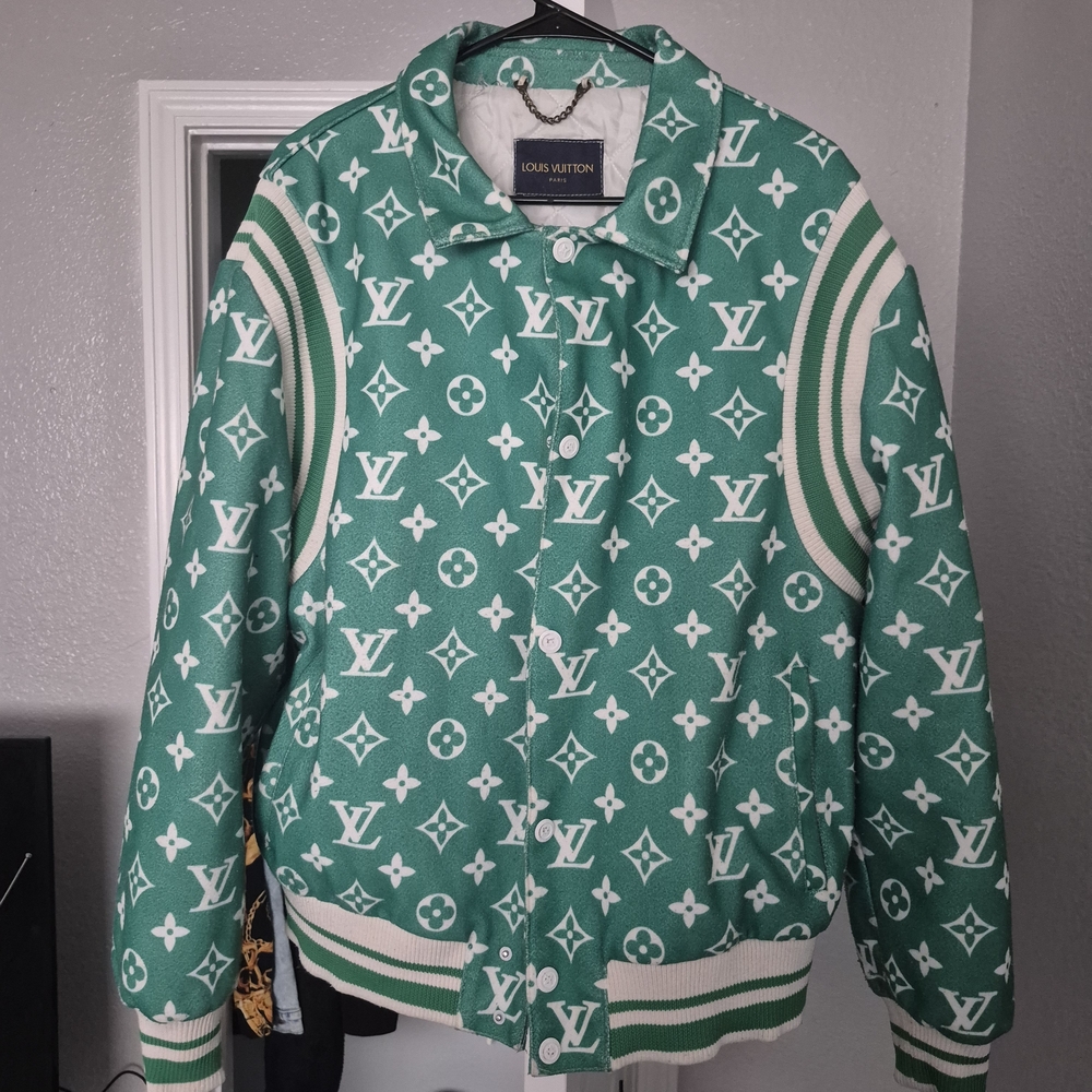 Louis Vuitton Emerald Monogram Bomber Jacket